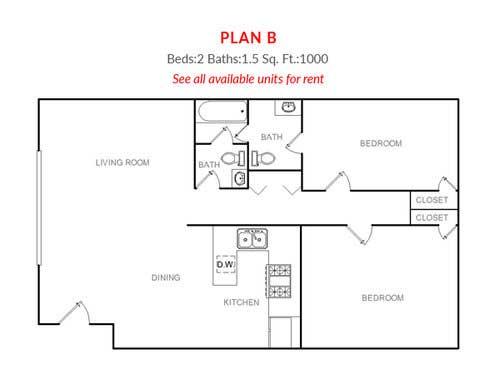 Villa Del Cerro Apartments Floor Plan B