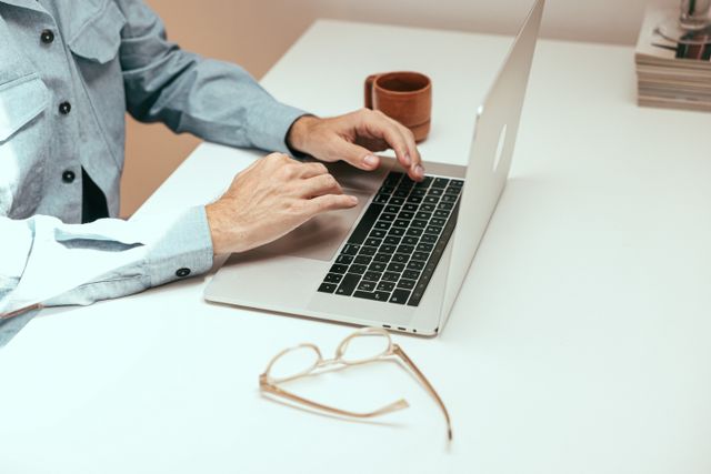 a person working on their laptop